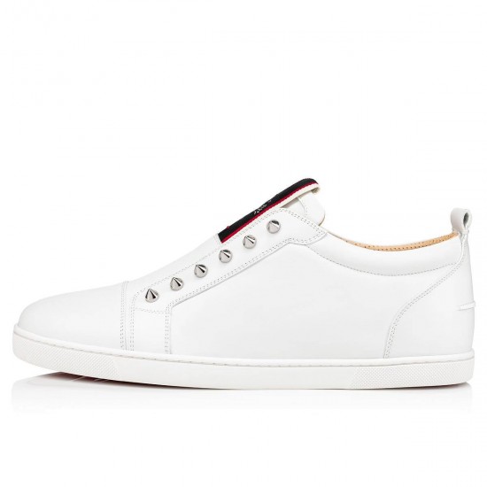 Christian Louboutin F.A.V Fique A Vontade Calf Low Top Sneakers White Men