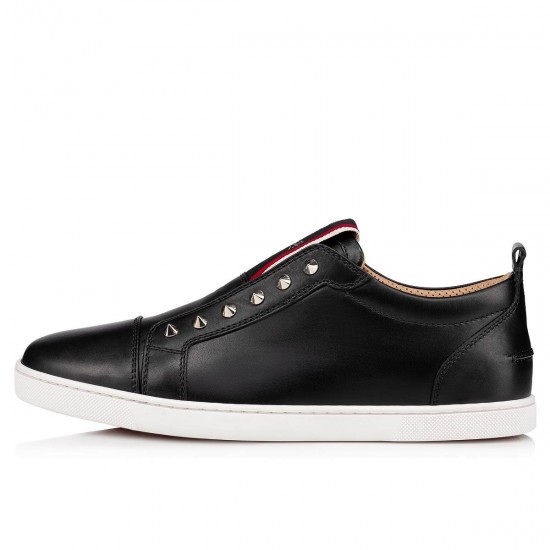 Christian Louboutin F.A.V Fique A Vontade Calf Low Top Sneakers Black Men