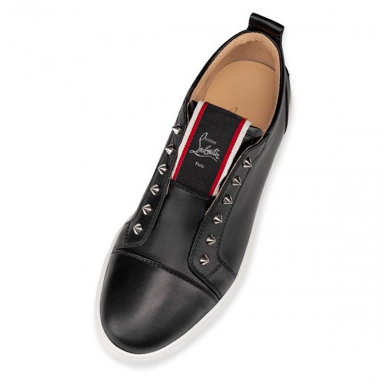 Christian Louboutin F.A.V Fique A Vontade Calf Low Top Sneakers Black Men