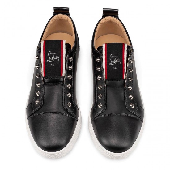 Christian Louboutin F.A.V Fique A Vontade Calf Low Top Sneakers Black Men