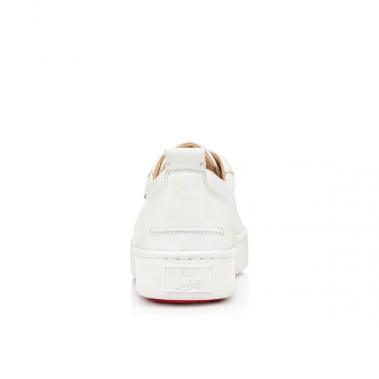 Christian Louboutin Happyrui Spikes Calf Low Top Sneakers White Men