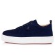 Christian Louboutin Happyrui Veau Velours Low Top Sneakers Blue Men