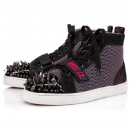 Christian Louboutin Lou Pik Pik VS Mesh High Top Sneakers Black/Pink Men