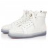 Christian Louboutin Lou Spikes 2 Calf Gommato Loubi In The Sky High Top Sneakers White Men