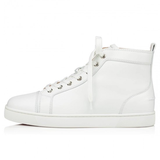 Christian Louboutin Louis Calf High Top Sneakers White Men