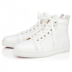 Christian Louboutin Louis Calf High Top Sneakers White Men