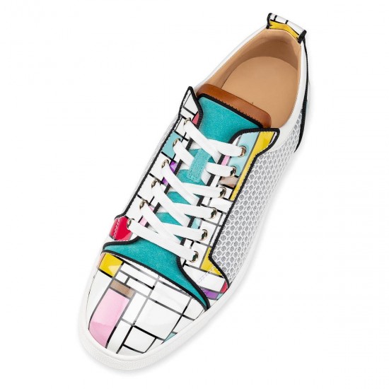 Christian Louboutin Louis Junior Orlato Creative Leather Low Top Sneakers Multi Men