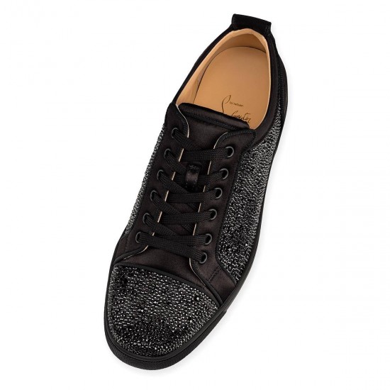 Christian Louboutin Louis Junior Strass Strass Low Top Sneakers Black Men