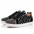 Christian Louboutin Louis Junior Spikes Orlato Jacquard Loubi In The Sky Low Top Sneakers Black/Silver Men