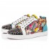 Christian Louboutin Louis Junior Spikes Orlato Leather Low Top Sneakers Multi Men