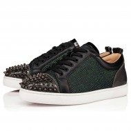 Christian Louboutin Louis Junior Spikes Orlato Mesh Low Top Sneakers Version Black Men