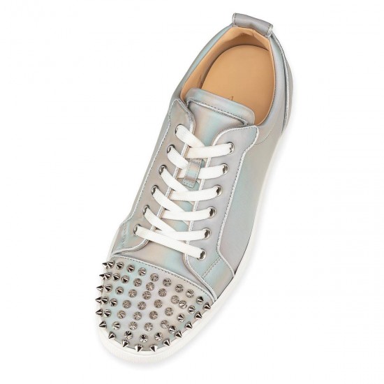 Christian Louboutin Louis Junior Spikes Orlato Calf Nirvana Low Top Sneakers Multi/Silver Men