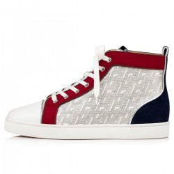 Christian Louboutin Louis Orlato Patent Leather High Top Sneakers Multicolor Men