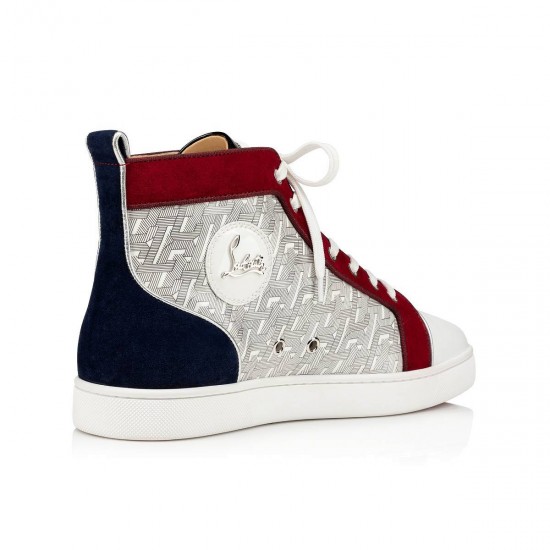 Christian Louboutin Louis Orlato Patent Leather High Top Sneakers Multicolor Men