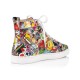 Christian Louboutin Louis Orlato Leather High Top Sneakers Multi Men