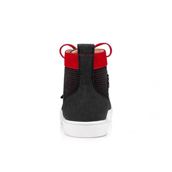 Christian Louboutin Louis Orlato VS Mesh High Top Sneakers Black/Pink Men