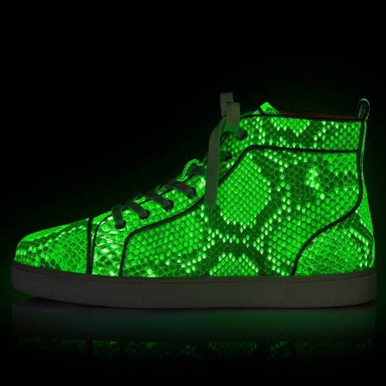 Christian Louboutin Louis Orlato Python Ghost High Top Sneakers Roccia Men