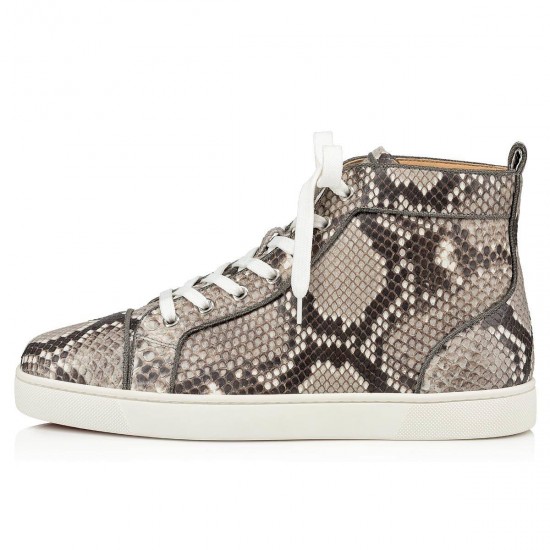 Christian Louboutin Louis Orlato Python Ghost High Top Sneakers Roccia Men