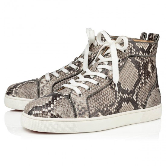 Christian Louboutin Louis Orlato Python Ghost High Top Sneakers Roccia Men