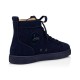 Christian Louboutin Louis Orlato Veau Velours High Top Sneakers Blue Men