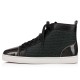 Christian Louboutin Louis Orlato Mesh High Top Sneakers Version Black Men