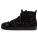 Christian Louboutin Louis Orlato Veau Velours High Top Sneakers Black Men