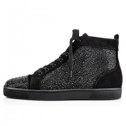 Christian Louboutin Louis Strass High Top Sneakers Black Men