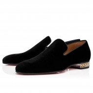 Christian Louboutin Marpyramide Velvet Loafers Black Men