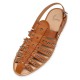 Christian Louboutin Meloubiclou Calf Flat Sandals Brown/Silver Men