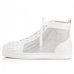 Christian Louboutin No Limit 018 Calf High Top Sneakers White Men