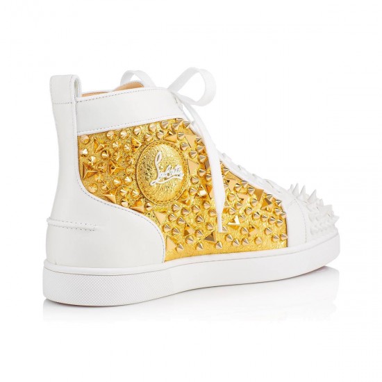 Christian Louboutin No Limit 018 Calf High Top Sneakers White Men