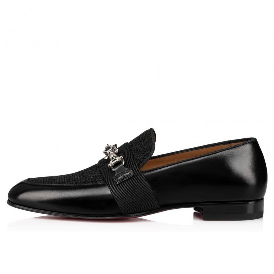 Christian Louboutin Panamax Rafia Loafers Black Men