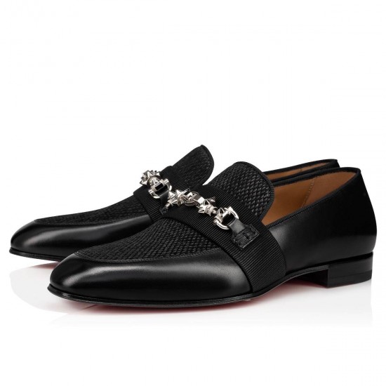 Christian Louboutin Panamax Rafia Loafers Black Men