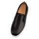 Christian Louboutin Pik Boat Leather Slip On Sneakers Black/Black Men