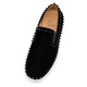 Christian Louboutin Pik Boat Veau Velours Slip On Sneakers Black Men