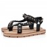 Christian Louboutin Pyradiclou Calf Flat Sandals Black/Silver Men