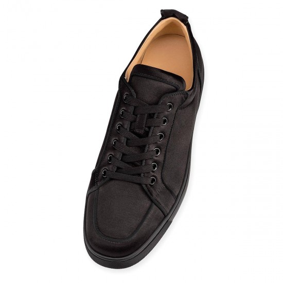 Christian Louboutin Rantulow Orlato Satin Low Top Sneakers Black Men