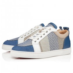 Christian Louboutin Rantulow Orlato Rafia Low Top Sneakers Multicolor Men