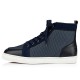 Christian Louboutin Rantus Orlato Mesh High Top Sneakers Version Blue Men