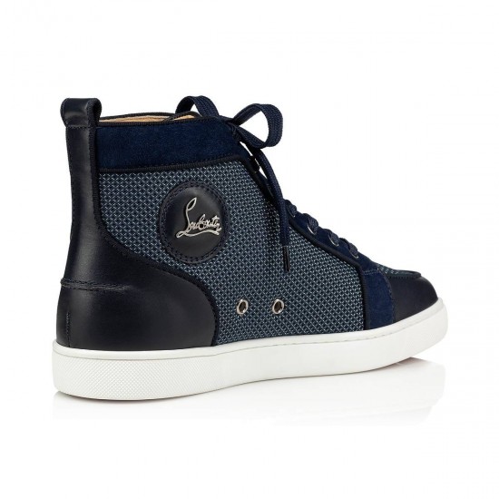 Christian Louboutin Rantus Orlato Mesh High Top Sneakers Version Blue Men