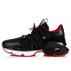 Christian Louboutin Red Runner Neoprene Low Top Sneakers Black Men