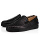 Christian Louboutin Roller Boat Leather Loafers Black/Black Men