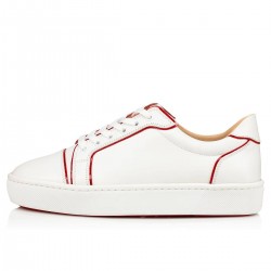 Christian Louboutin Seavastissimo Leather Low Top Sneakers Bianco/Loubi Men