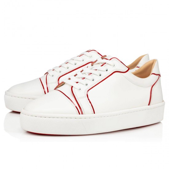 Christian Louboutin Seavastissimo Leather Low Top Sneakers Bianco/Loubi Men