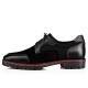 Christian Louboutin Simon Neoprene/Calf Graine Derby Shoes Black Men