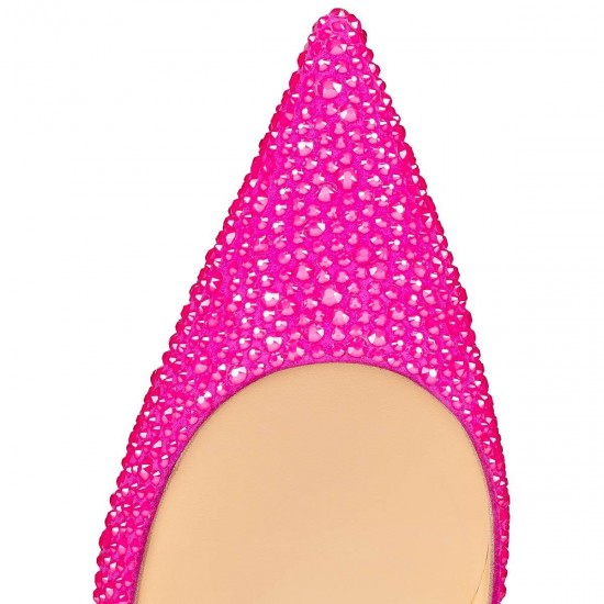 Christian Louboutin Clare Strass 80mm Strass Pumps Diva/Pink Fluo Women