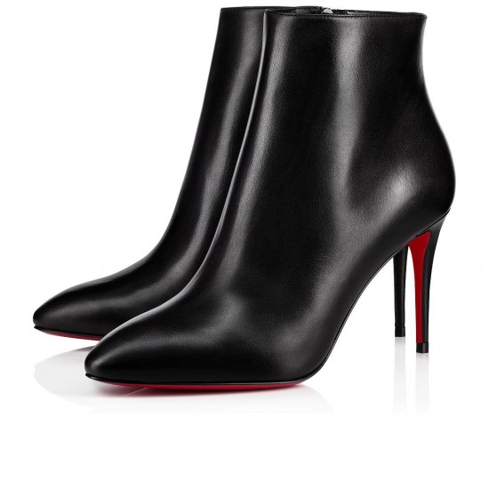 Christian Louboutin Eloise Booty 85mm Leather Ankle Boots Black Women