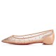 Christian Louboutin Follies Strass Strass Ballet Flats Version Light Silk Women