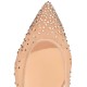 Christian Louboutin Follies Strass Strass Ballet Flats Version Light Silk Women