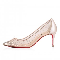 Christian Louboutin Follies Strass 70mm Strass Sparkly Heels Version Nude Women